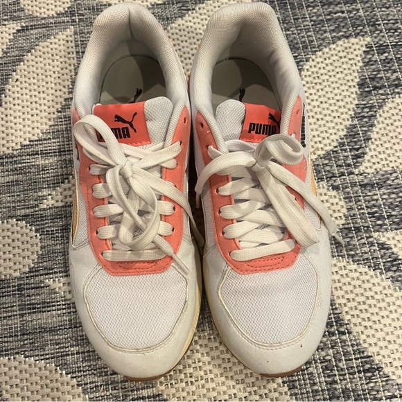 Colorful Puma 7.5 Women’s Sneakers Pink Purple White Orange Pastel Bright - Picture 4 of 6